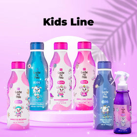 Leche Pal Pelo on bathroom shelf in family setting suggesting daily use