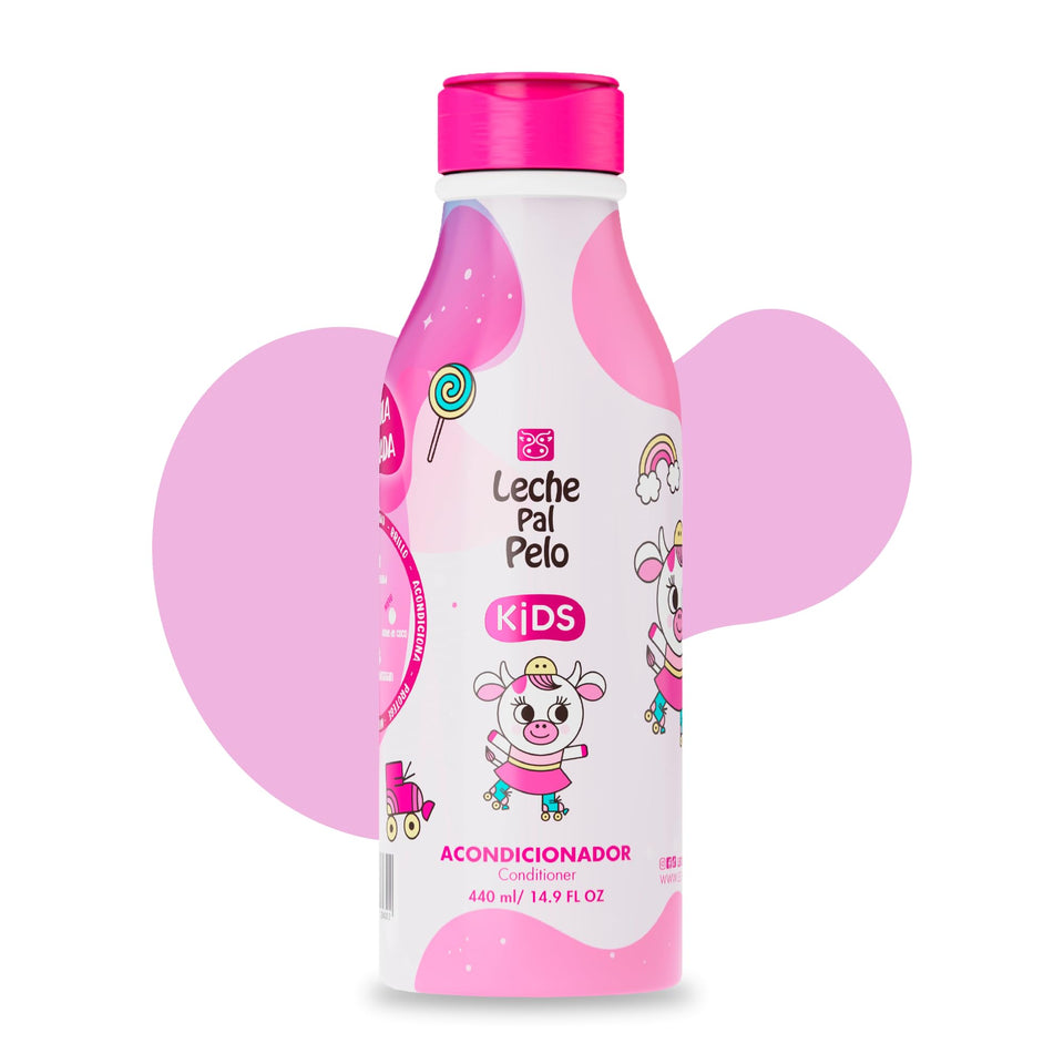 Leche Pal Pelo front packaging showing bottle and logo, promotes gentle care