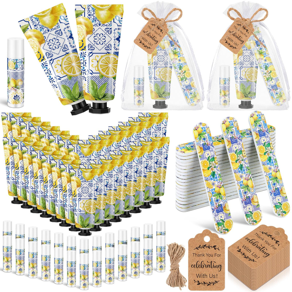 Leelosp front packaging showing Capri lemon design and full gift set benefit