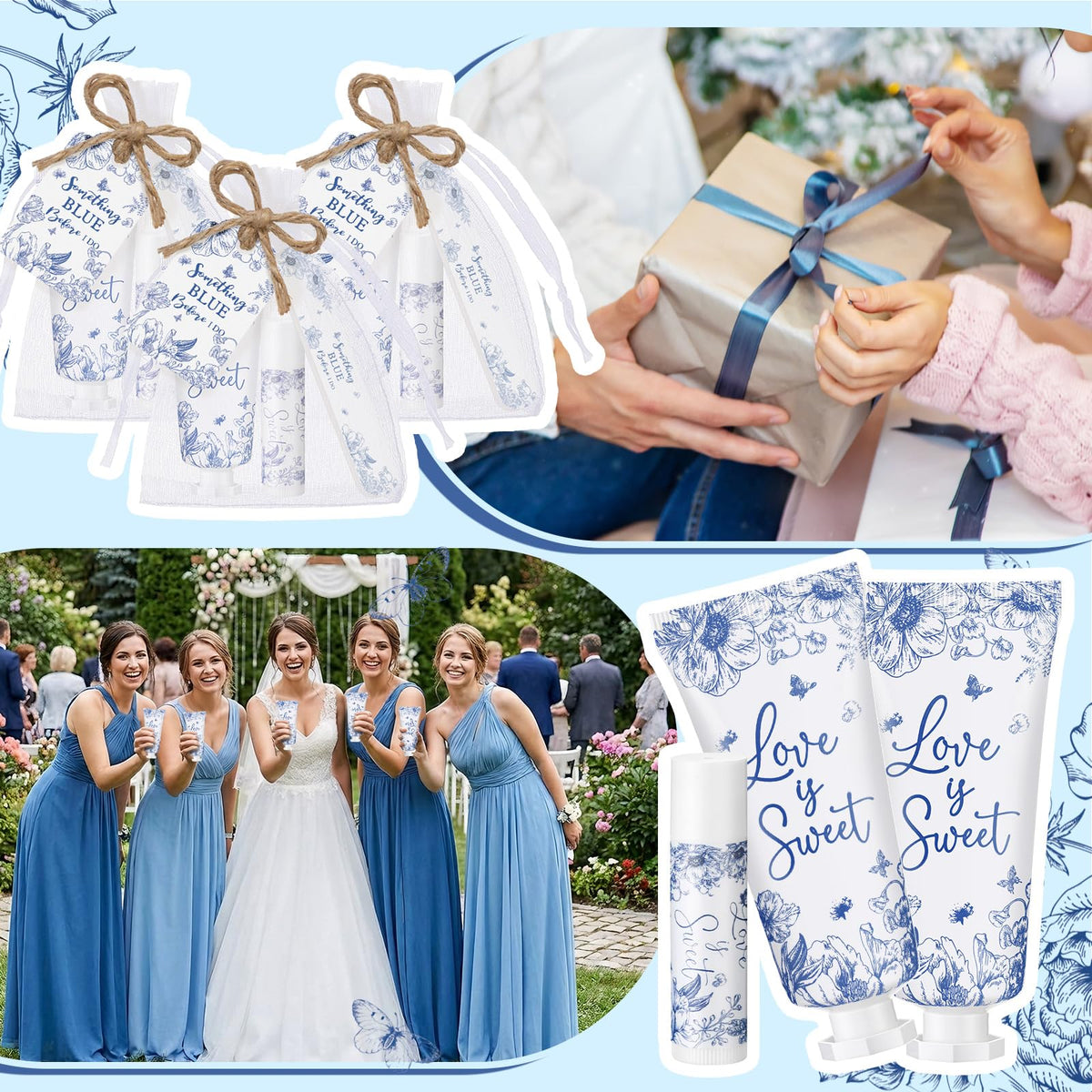 Leelosp favor set in a bridal shower scene illustrating cohesive themed gifts
