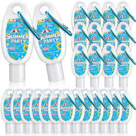 Leelosp front packaging showing mini sunscreen bottles and summer design, useful gift