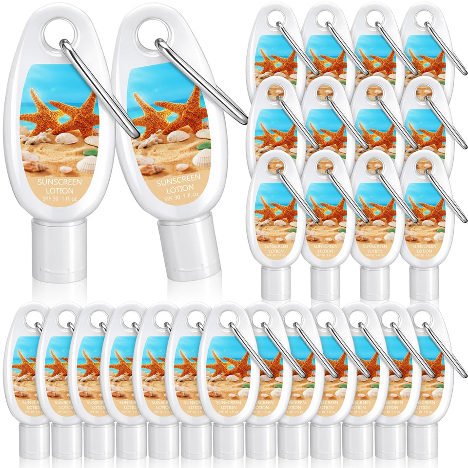 Leelosp front packaging showing beach design and SPF benefit