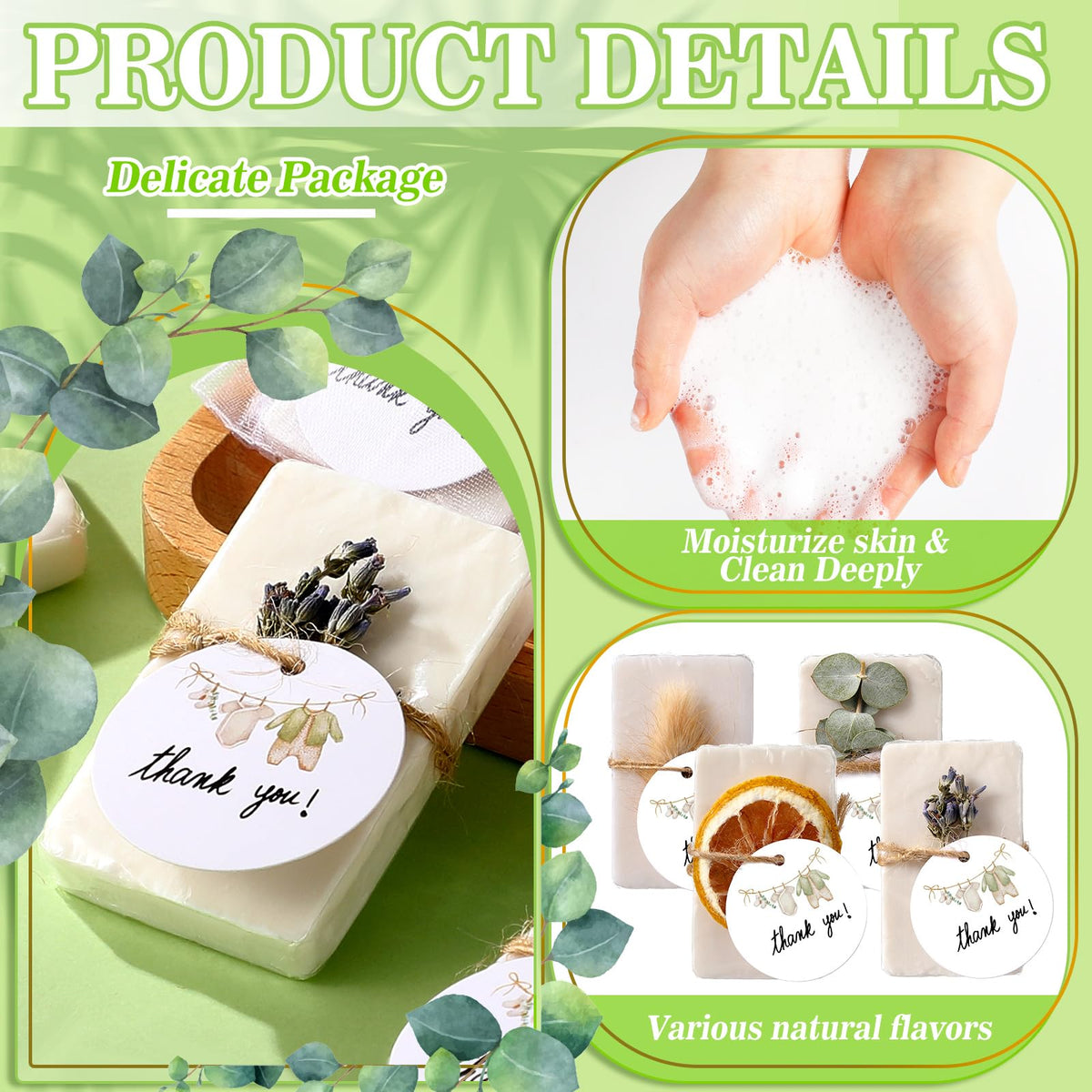 Leelosp single assembled favor set with soap card and bag showing ready-to-give convenience benefit
