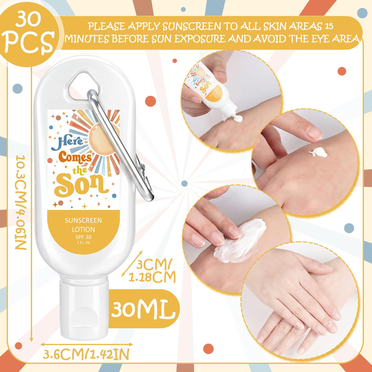 Leelosp label detail with retro sun graphic highlighting gift-ready design