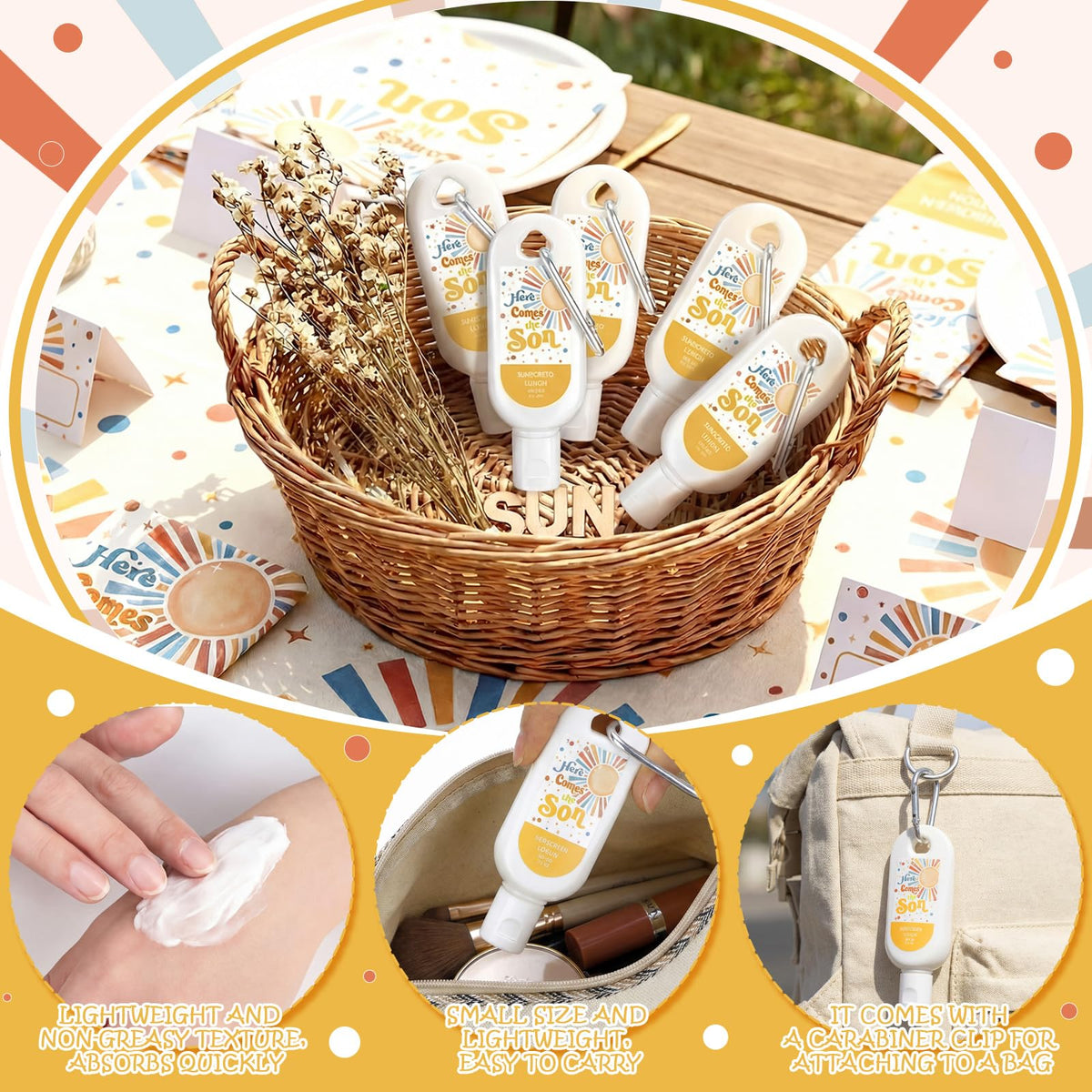 Leelosp party table display illustrating themed favor and guest appeal