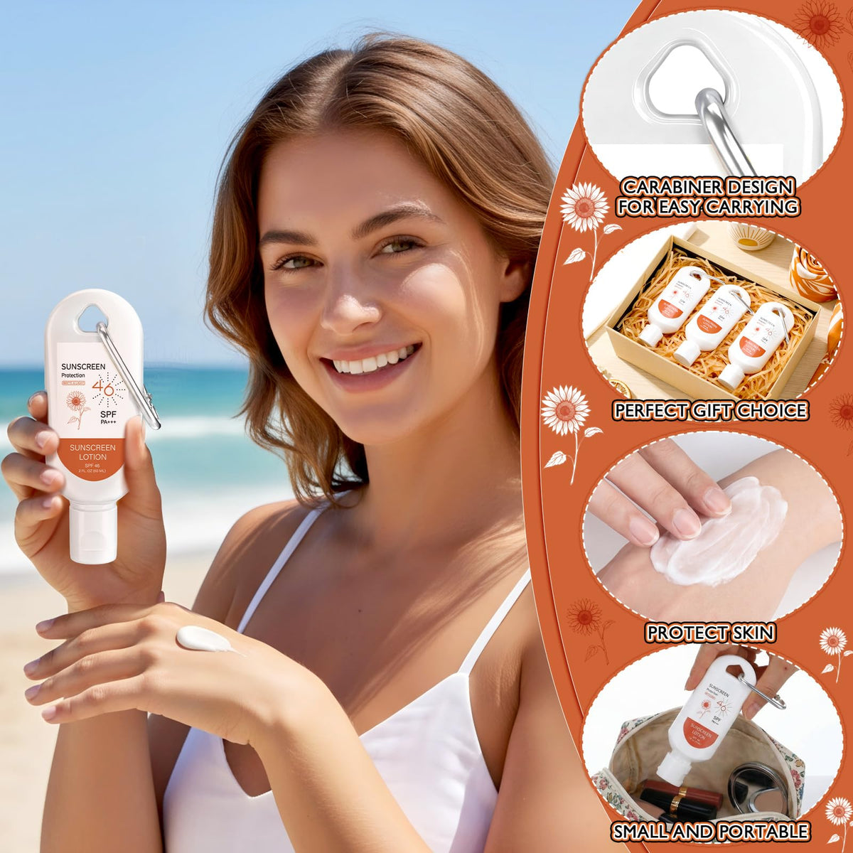 Leelosp tube held in hand illustrating compact 2 oz travel size
