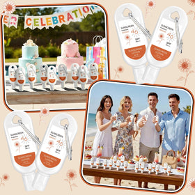Leelosp tubes arranged as wedding favors offering practical guest gift