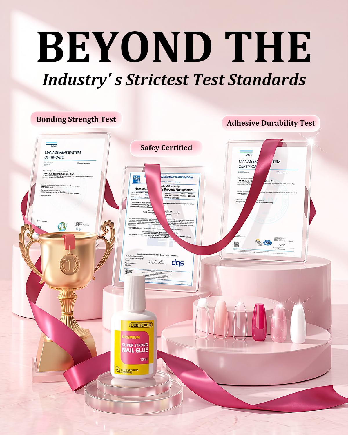 LEENEXUS precision brush applicator delivering mess-free control for neat nail application