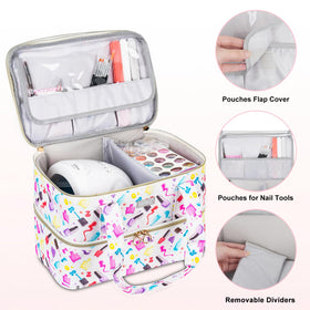 LEFOR·Z bottom layer with removable bottle divider securing 40 polish bottles