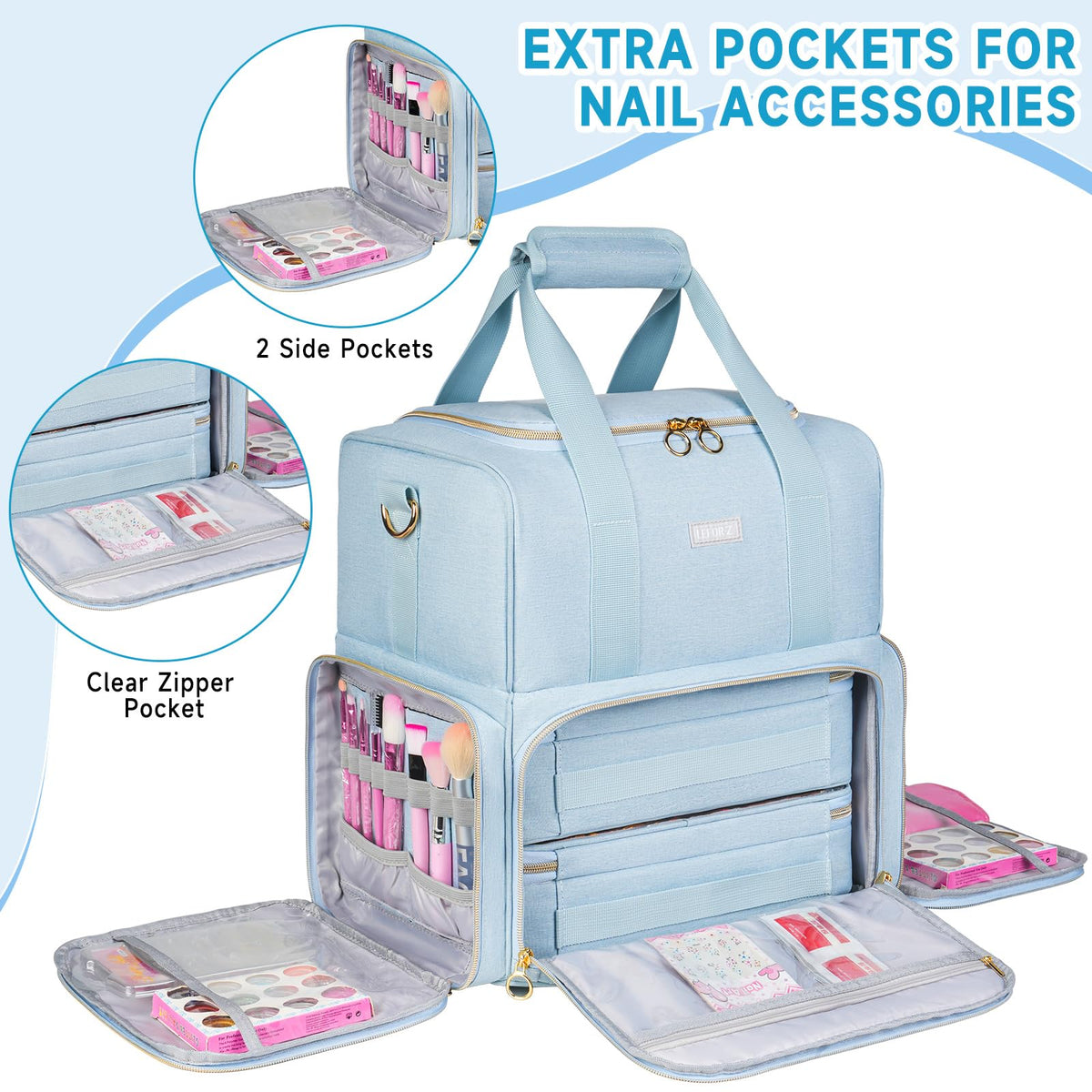 LEFOR·Z close-up of padded lining protecting bottles from bumps