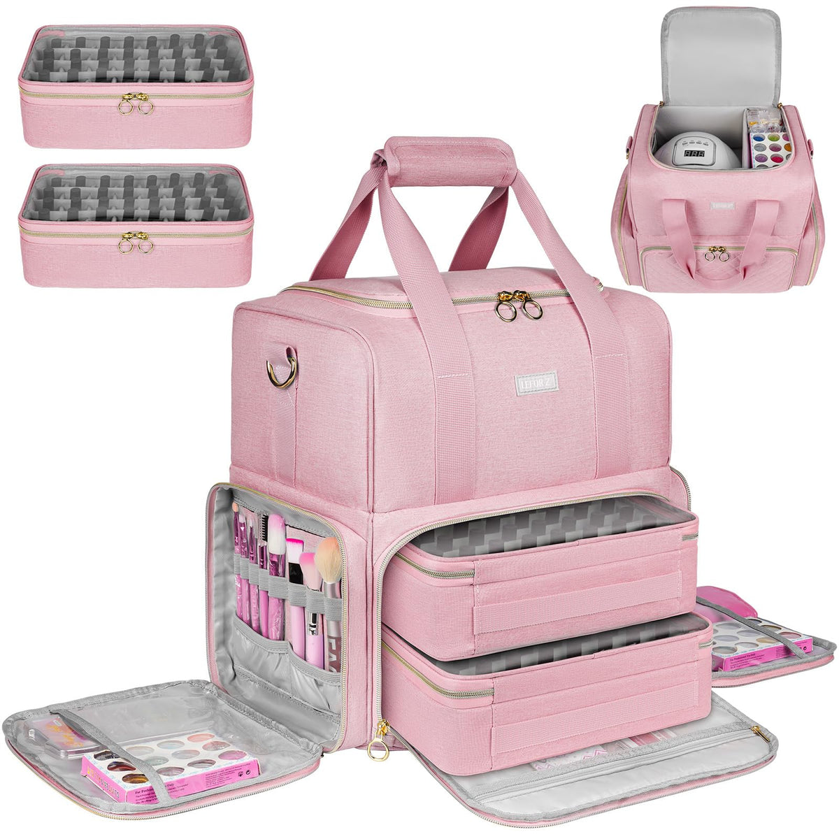 LEFOR·Z front view of full packed bag showing organized storage benefit