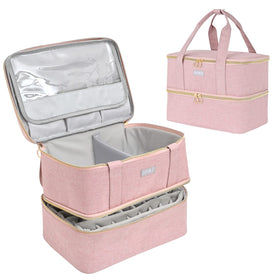 LEFOR·Z front view of organizer showing handle and zipper for easy transport