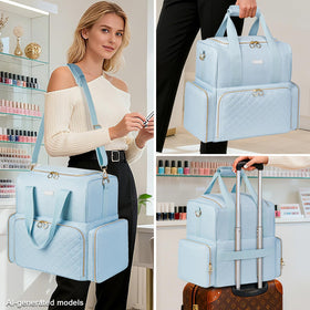 LEFOR·Z attached to luggage trolley for easy travel between appointments