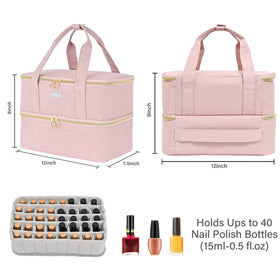 LEFOR·Z open top compartment with nail lamp secured, keeping tools organized