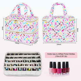 LEFOR·Z open top layer with LED nail lamp and organized tools for convenience