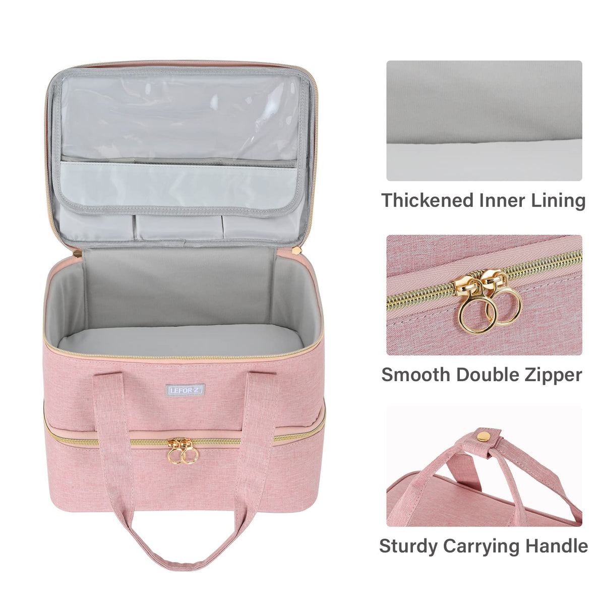 LEFOR·Z organizer placed on suitcase demonstrating travel-ready convenience