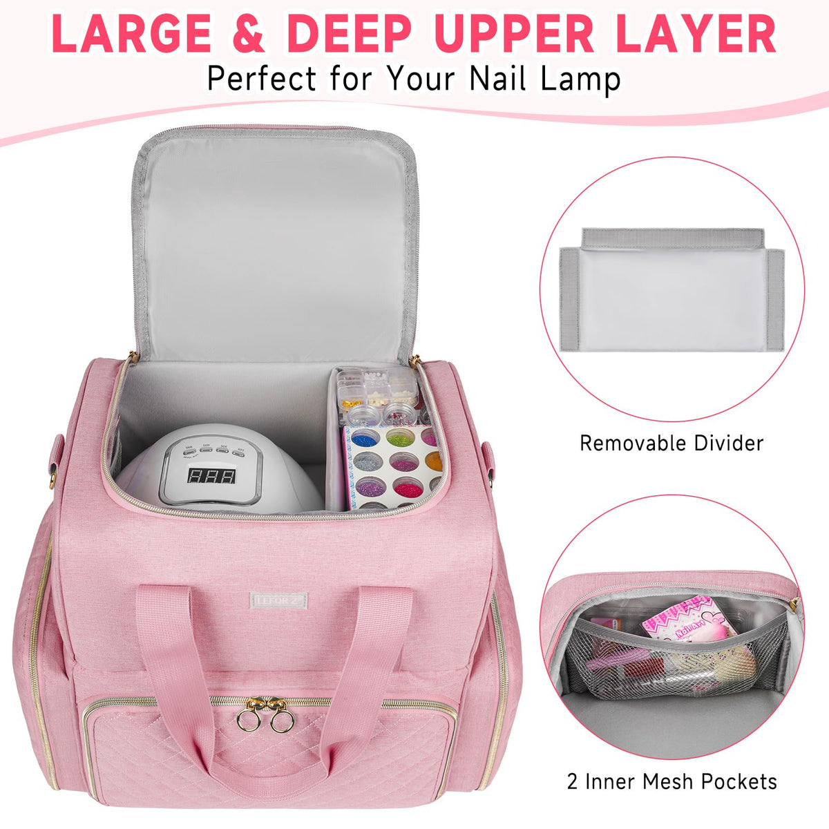LEFOR·Z removable polish cases separated for easy transport and sorting