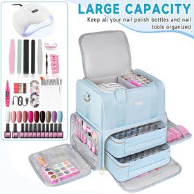 LEFOR·Z side pocket storing brushes and nail drill for quick access