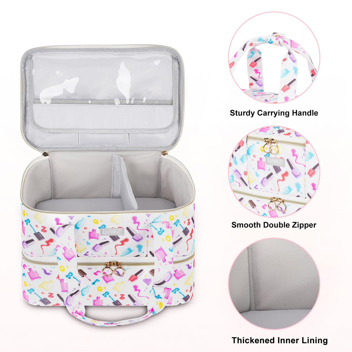 LEFOR·Z transparent tool pocket detail keeping brushes visible and tidy