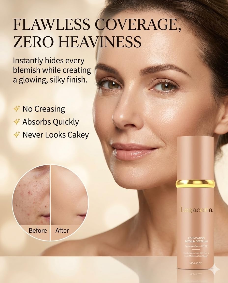 Legacera applied on hand demonstrating blendability and coverage