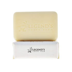 Legend's Creek close-up of soap texture highlighting triple-milled smoothness and creamy lather