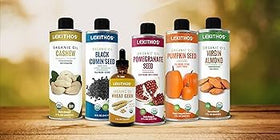 Lekithos bottle with box packaging emphasizing premium presentation