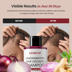 Lemcuh in-shower use illustrating fresh scalp cleansing