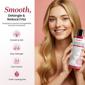 Lemcuh shampoo pouring to reveal lightweight onion hydrosol texture and easy rinse