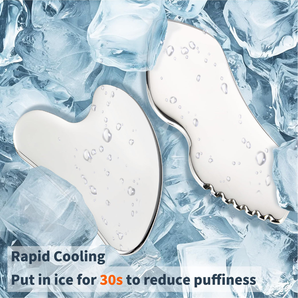 LeMeeOly heart-shaped stainless steel gua sha close-up for precise sculpting