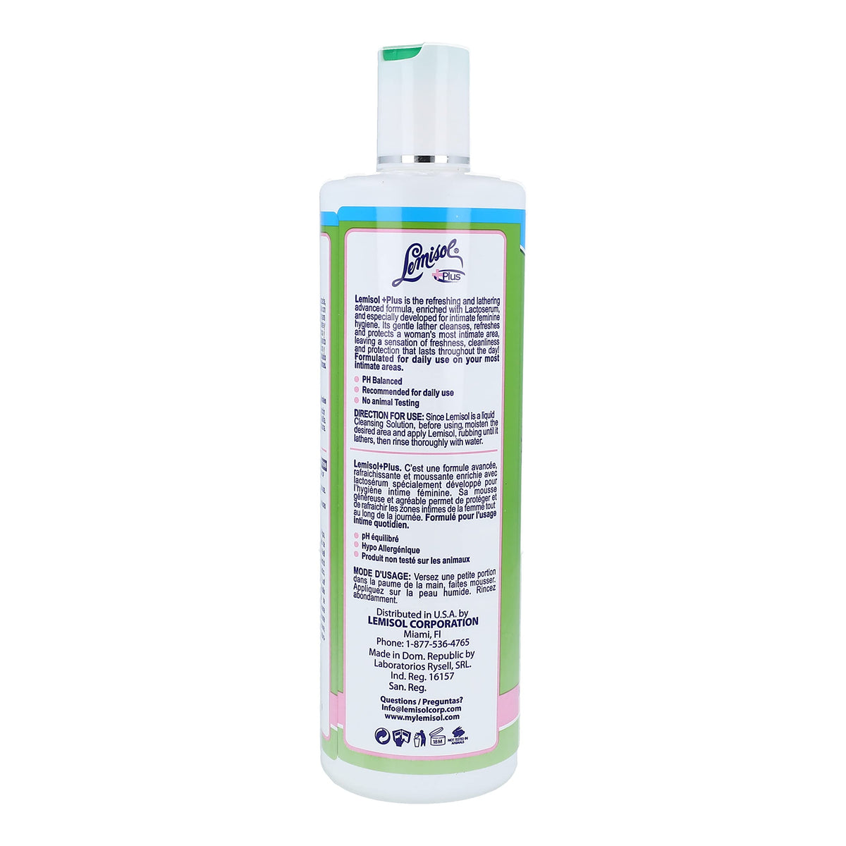 Lemisol Plus bathroom lifestyle image showing product in shower space for refreshing use
