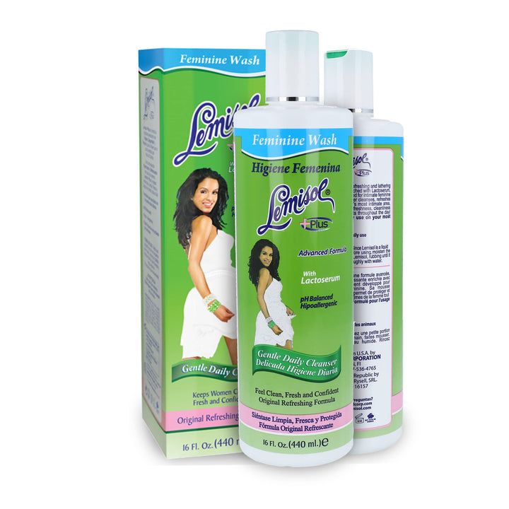 Lemisol Plus front packaging showing three 16 oz bottles for convenient replenishment