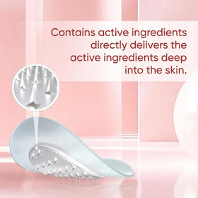 Lence NOVALIFT patches applied to forehead and smile lines illustrating multi-area use