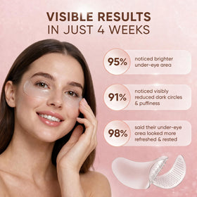 Lence NOVALIFT patch applied under eye demonstrating comfortable in-use placement