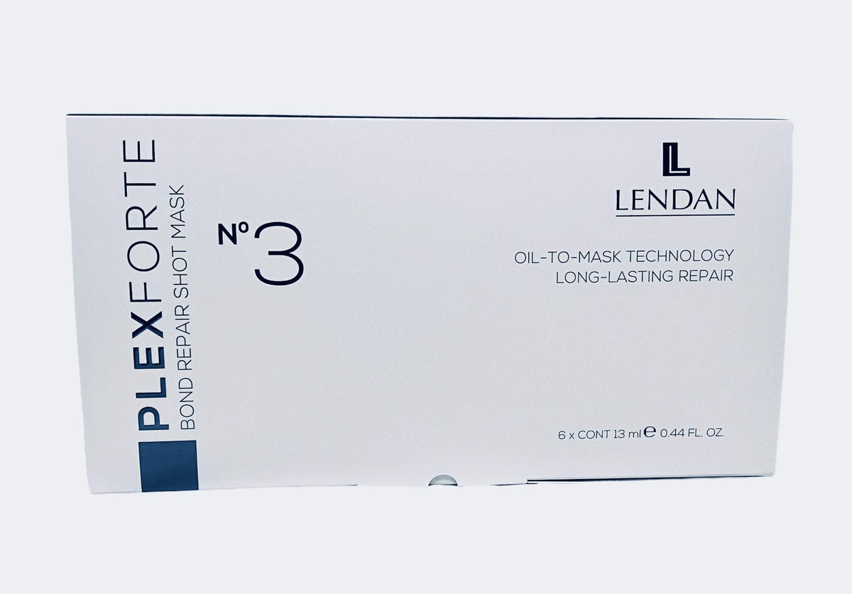 Lendan product applied to damp hair in hand showing easy professional use