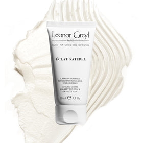 Leonor Greyl jar front view showing product branding and compact size benefit