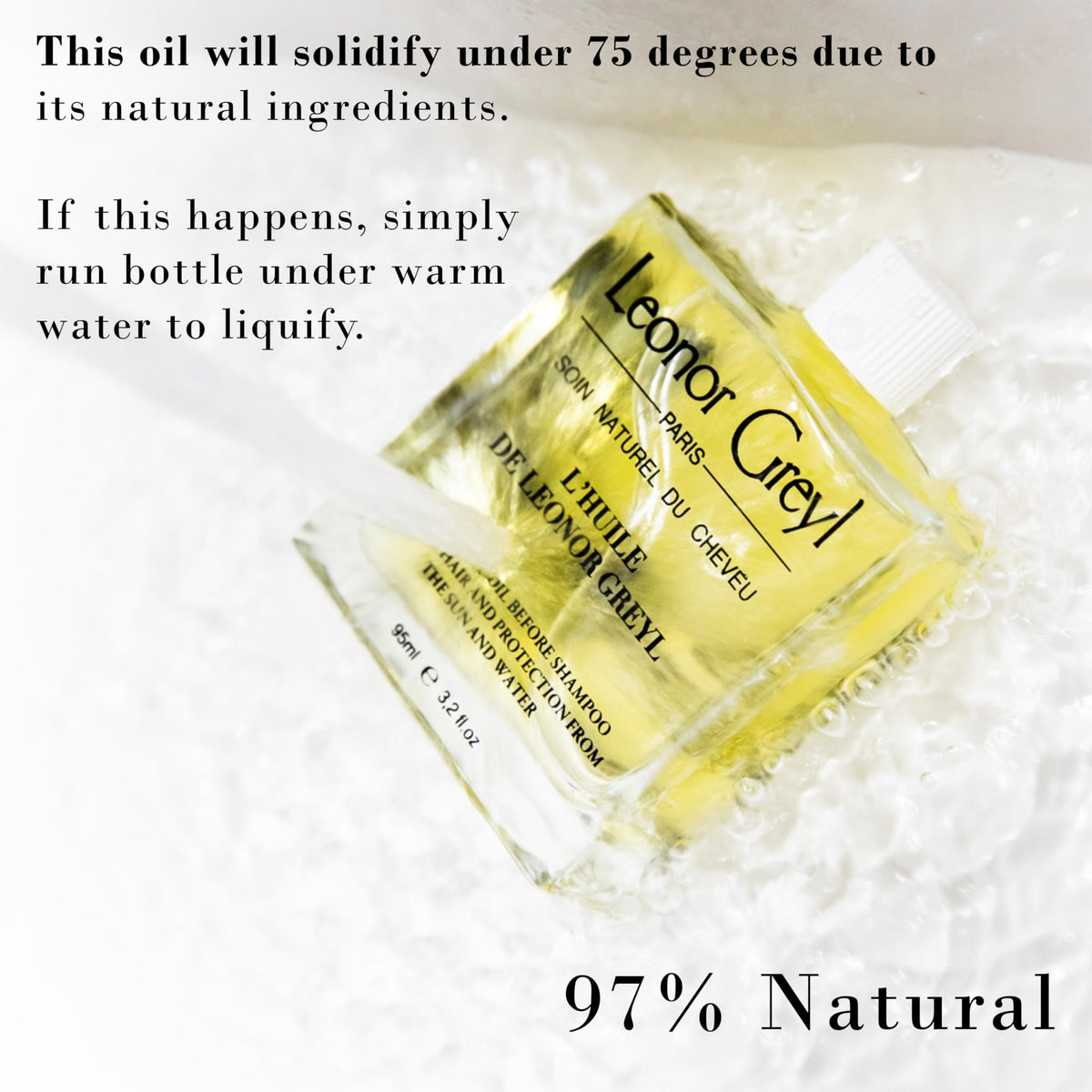 Leonor Greyl oil being applied to hair lengths protecting and detangling