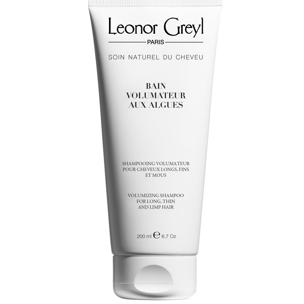 Leonor Greyl front bottle shot showing packaging and volume boost