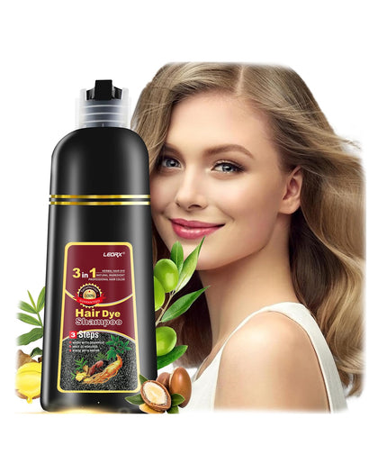 leorx front packaging chestnut brown showing product benefits and shade