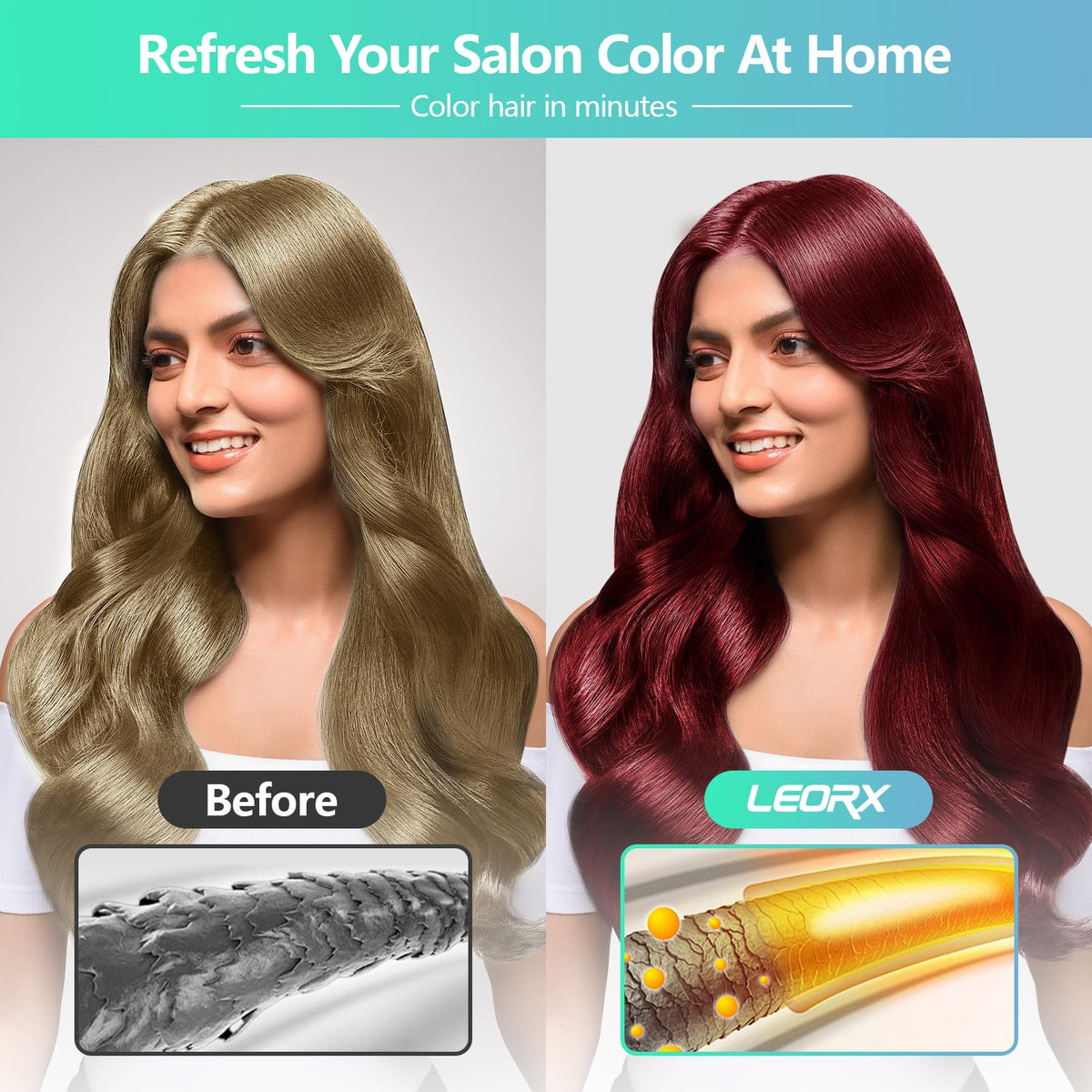 leorx shampoo texture closeup showing creamy consistency for easy spread