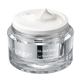 Lepique front jar showing product packaging and night-use convenience