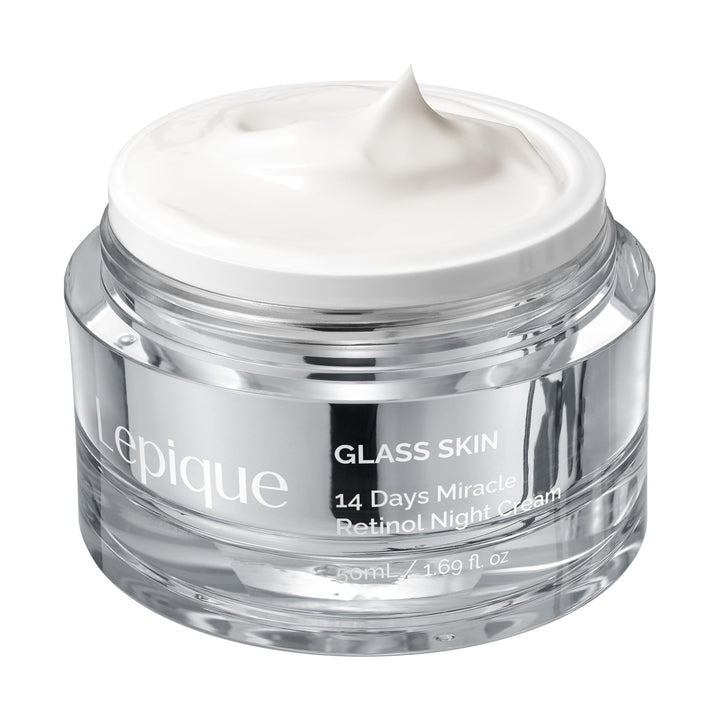Lepique front jar showing product packaging and night-use convenience