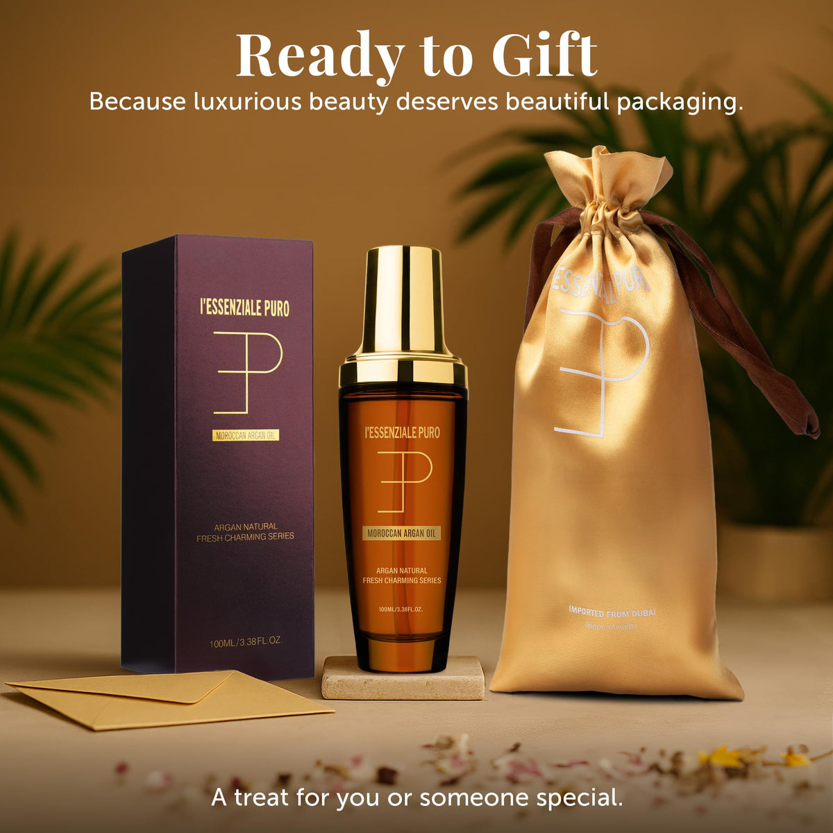 LEPURO applying oil to hair ends to seal split ends and add smoothness