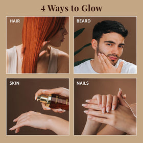 LEPURO body application showing hydrated, radiant skin after use