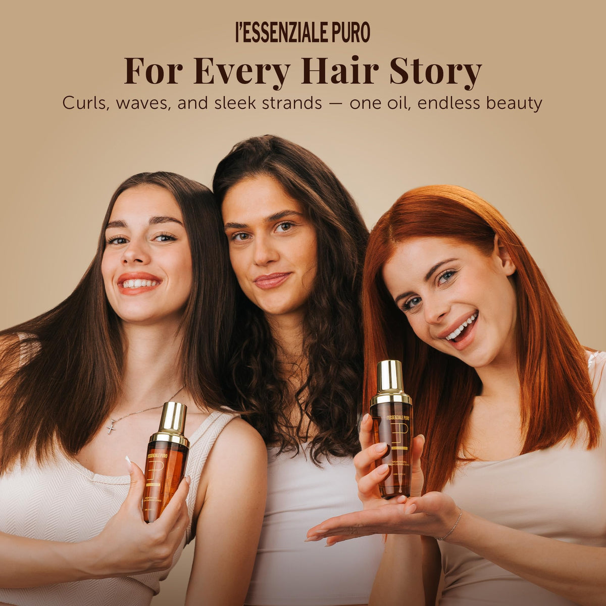 LEPURO oil in hand demonstrating easy dosing and non-greasy finish