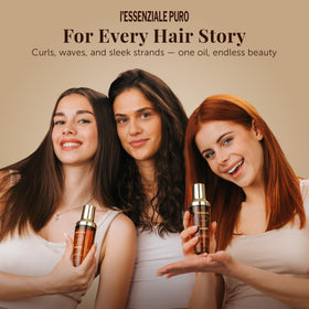 LEPURO oil in hand demonstrating easy dosing and non-greasy finish