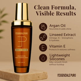 LEPURO bottle next to passport illustrating travel-friendly 100 mL size