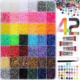 LERBOU front packaging showing full rhinestone kit and tools for instant crafting