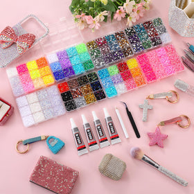 LERBOU open boxes with separated colors, keeps rhinestones organized