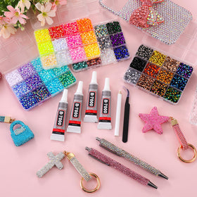 LERBOU vibrant 48-color rhinestone array highlighting color variety and sparkle