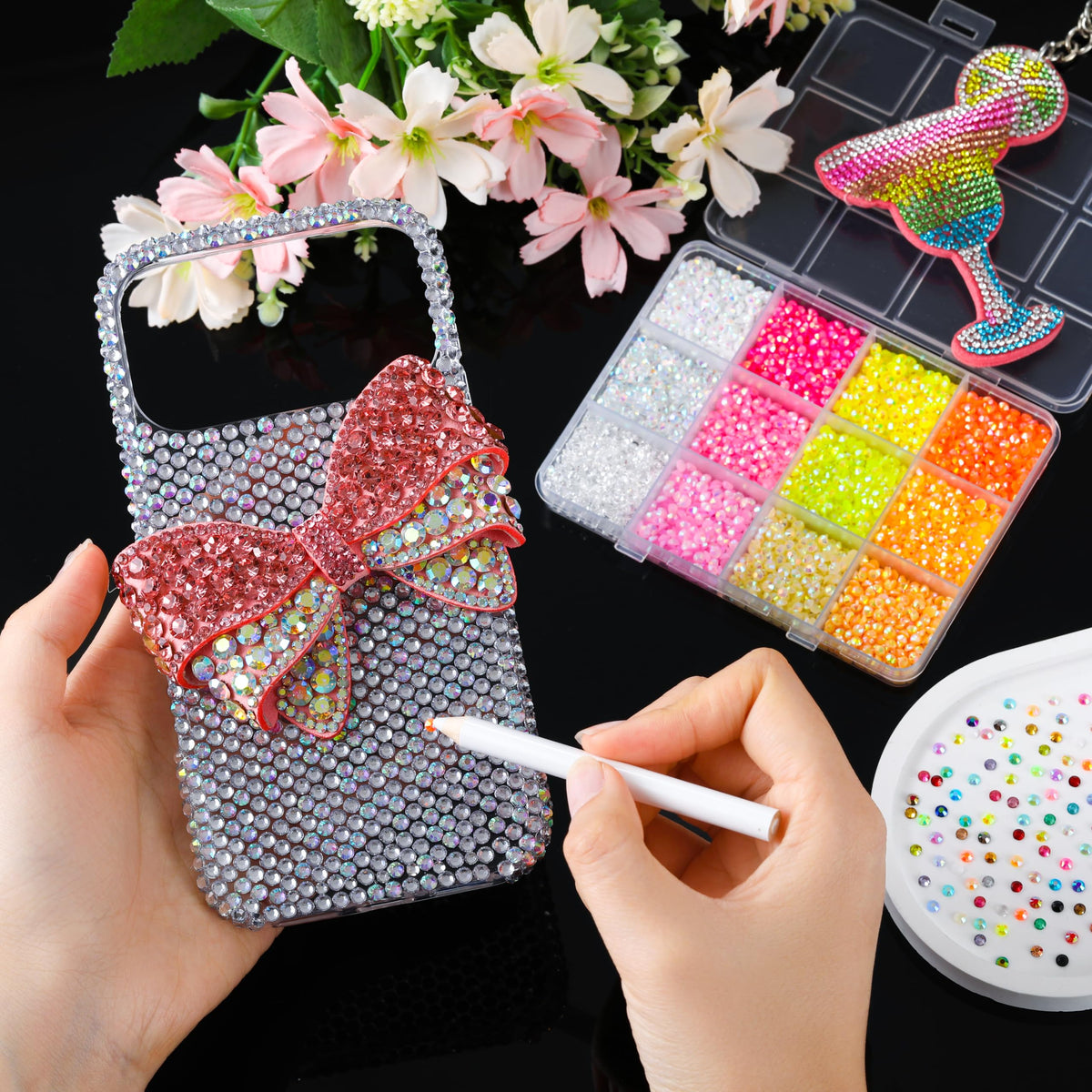 LERBOU rhinestones close-up showing vibrant resin colors for eye-catching sparkle